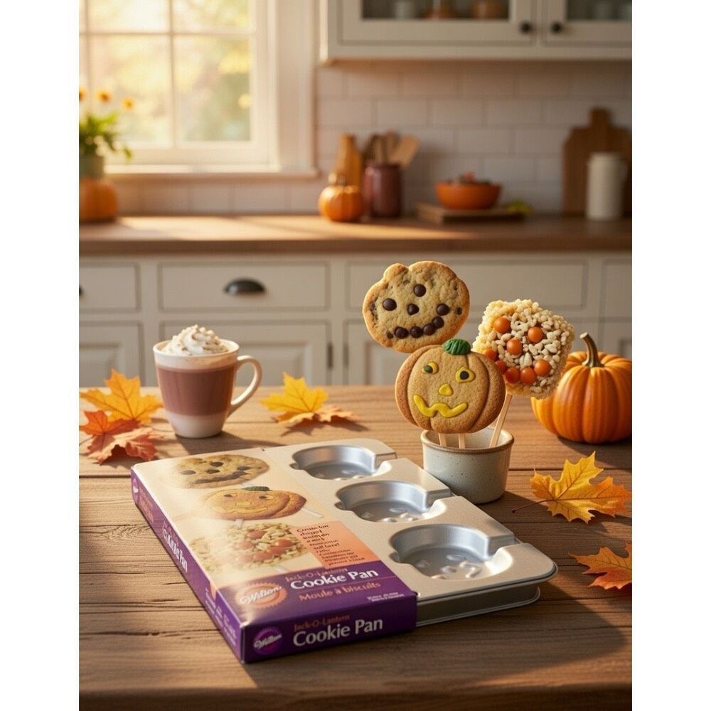 Baking-,Halloween-Wilton Jack-O-Lantern Cookie  Pan 2006